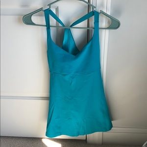 Lululemon practice daily tank in teal “surge”